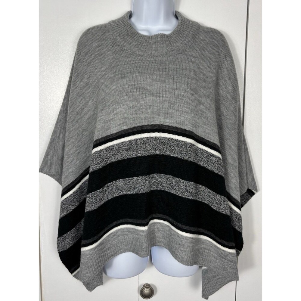 The Limited  Black & Gray Poncho